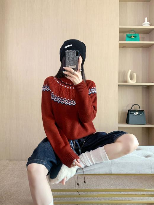 定位织费尔岛100%绵羊毛毛衣 商品图13