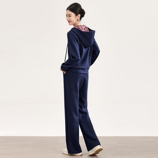 「高货wl」全新升级【铂金会员321/天猫429/差价108】(99004)洛诗琳2026春季盐系运动风连帽撞色卫衣休闲阔腿裤两件套 商品图2