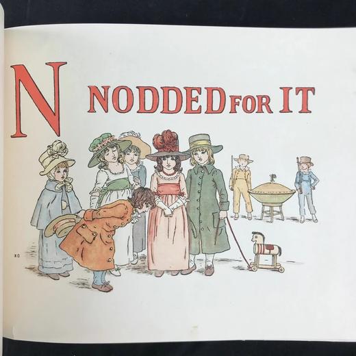 约20世纪早期 凯特·格林纳威《一个苹果派》 20页彩色插图 布脊精装16开 商品图11