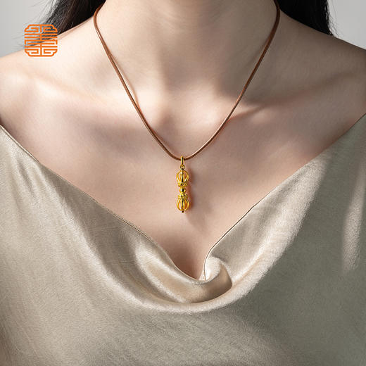 玺匠金铺《五股金刚杵（小号）》足金9999 黄金吊坠挂件礼物 商品图7