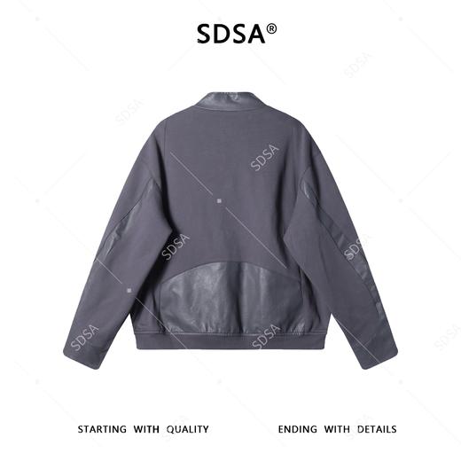 24618SDSA男士秋冬新款痞帅男装韩版时尚针织拼皮拉链立领夹克外套百搭 商品图5