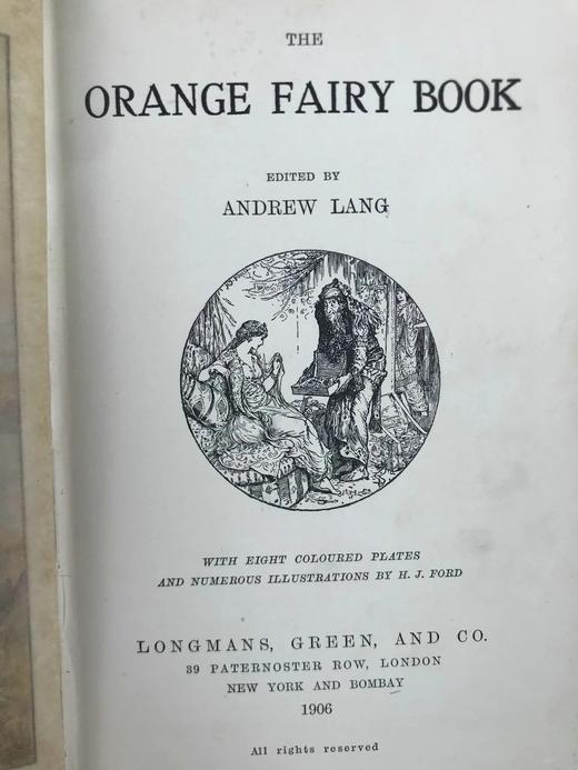 1906年 安德鲁·朗格《橙色童话书》 8幅彩色与大量黑白插图 漆布精装32开 商品图3