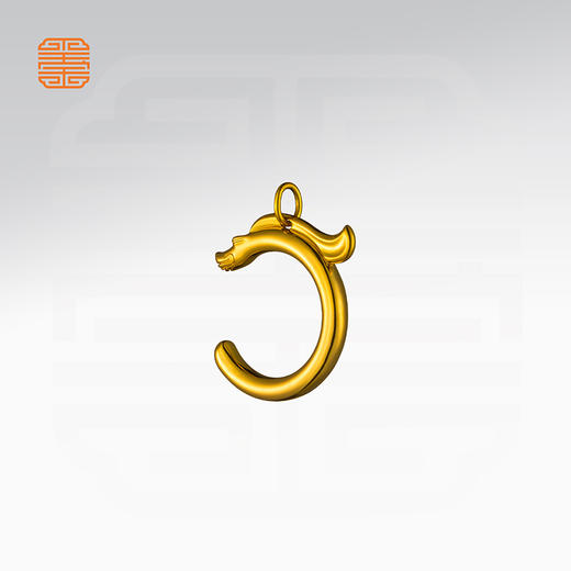 玺匠金铺《鸿运龙》足金9999 黄金吊坠挂件礼物 商品图2