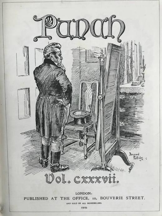 1909年7-12月 英国讽刺漫画杂志《笨拙》 数百幅插图 漆布精装16开 商品图2