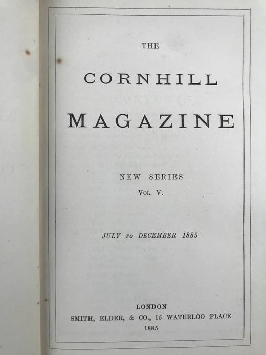 1885年 康希尔杂志 数百幅插图 皮脊精装大32开 商品图2