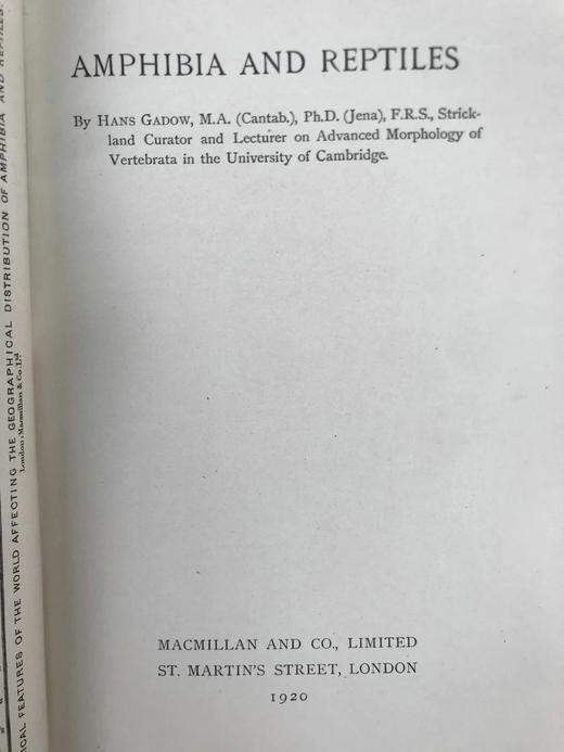 1920年 两栖与爬行动物图鉴 181幅插图 漆布精装大32开 商品图3