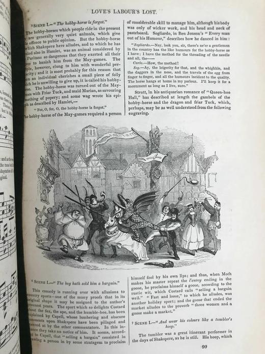 约19世纪后期 莎士比亚作品集（喜剧卷1） 约百幅插图 真皮精装16开 商品图13