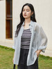 深灰白条纹 U 领针织背心女 坑条肌理修身显瘦内搭 百搭无袖打底上衣 商品缩略图1