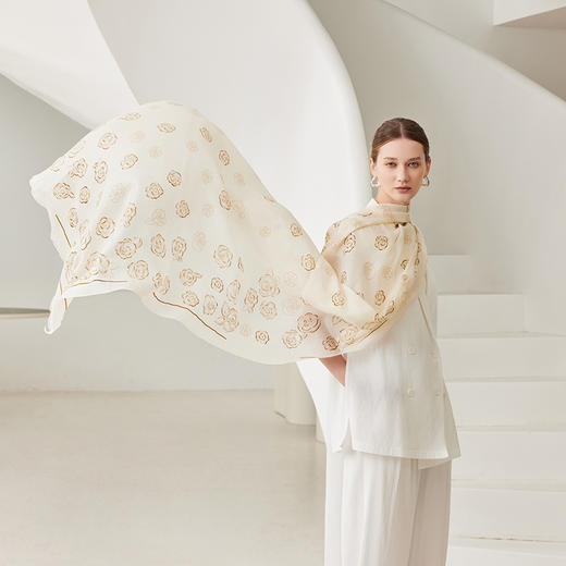 【纯山羊绒‘戒指绒’围巾】顶奢戒指绒！2米大规格 羊毛6-8倍保暖 暖、轻、薄、软 四季可戴、工厂直供（599元、再送礼盒礼袋） 商品图0