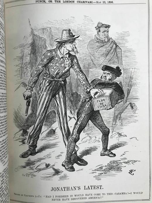 1896年 英国讽刺漫画杂志《笨拙》 数百幅插图 漆布精装16开 商品图14