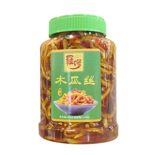 罗嗲 茶油香辣木瓜丝 500g/瓶 商品图0