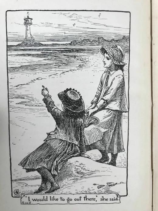 1889年 莫尔斯沃思夫人《教区牧师的孩子们》 沃尔特克兰7幅插图 漆布精装32开 商品图9