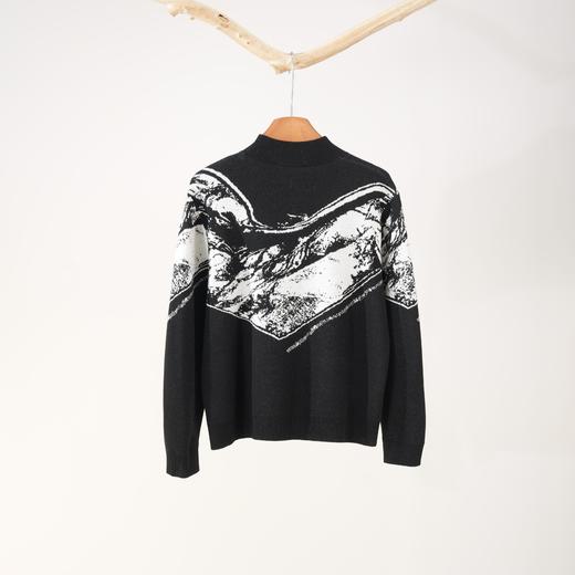 西子/水墨画披肩提花针织衫/MSTJ0937 商品图2