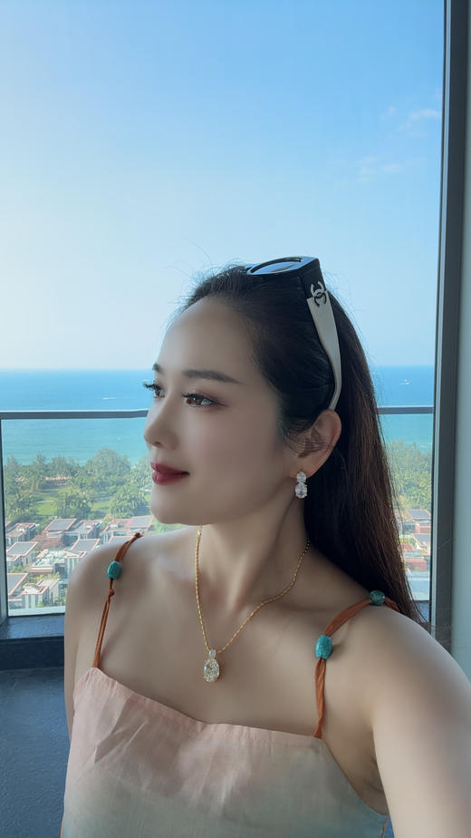 GAONAS 时尚臻奢贵气金色蛋形项链11857XGO 商品图5