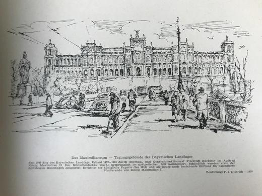 【德语】约20世纪中早期 欧洲城市建筑风光手稿画集 漆布精装大16开 商品图14