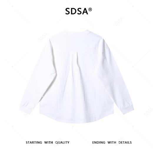 33790SDSA男士秋冬新款痞帅男装潮牌纯色下摆弧形设计圆领长袖T恤百搭 商品图4