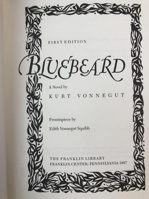 签名首版！库尔特・冯内古特《蓝胡子》 富兰克林图书馆豪华皮装本 商品图3
