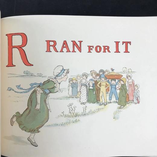 约20世纪早期 凯特·格林纳威《一个苹果派》 20页彩色插图 布脊精装16开 商品图7