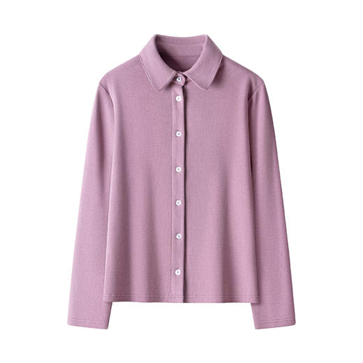 「自」全新升级【铂金会员137/天猫179/差价42】(04958)洛诗琳膨体德绒保暖衬衫2025秋冬加绒加厚显瘦翻领上衣女 商品图4