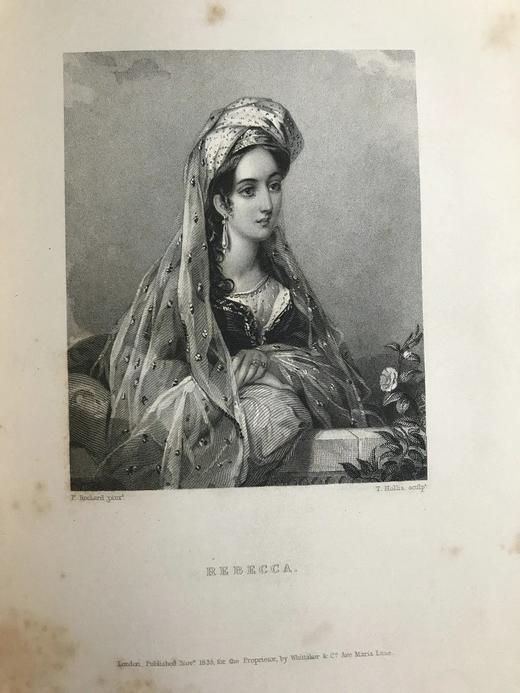 1836年 现代艺术赏析 24幅原品版画插图 漆布精装32开 商品图10