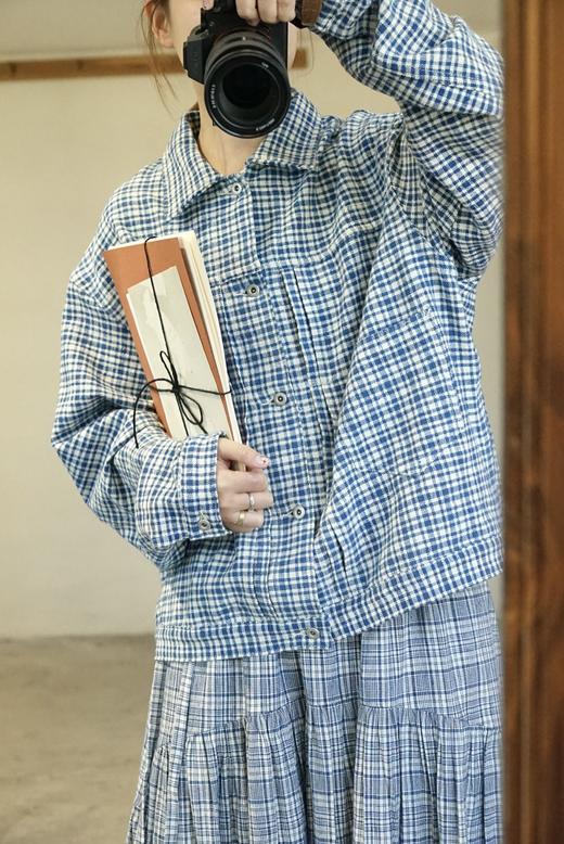Story mfg 蓝格夹克外套 商品图5