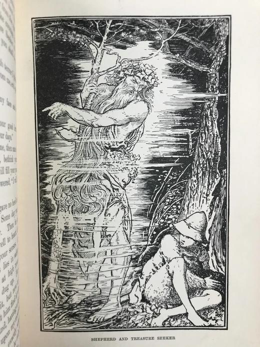 1909年 安德鲁·朗格《深红色童话书》 8幅彩色与大量黑白插图 漆布精装32开 商品图8