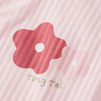 童泰（TONGTAI）婴儿连体衣夏纯棉衣服初生宝宝蝴蝶哈衣爬服提花粉色66cm 商品图1