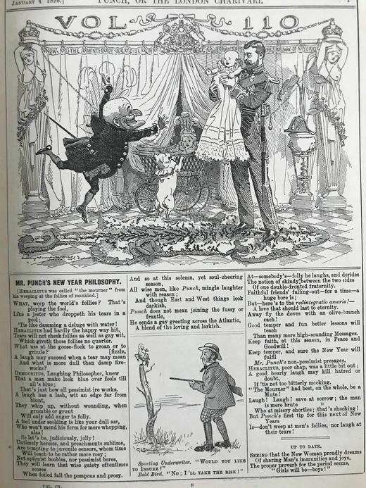1896年 英国讽刺漫画杂志《笨拙》 数百幅插图 漆布精装16开 商品图7