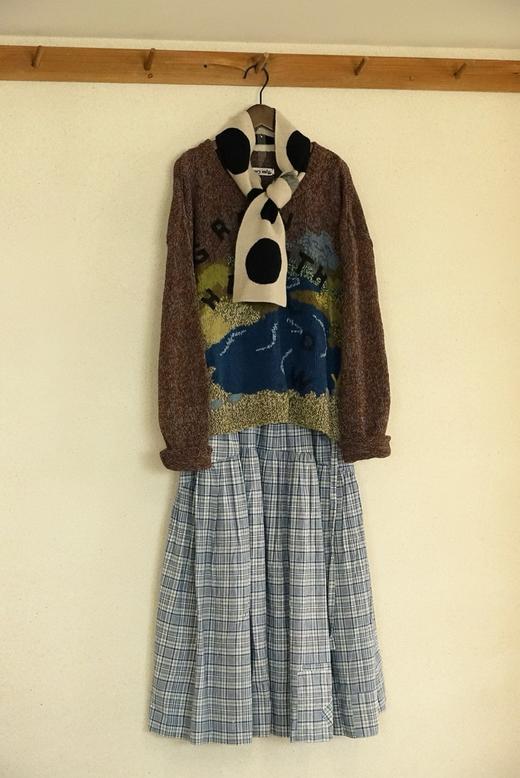 Story mfg蓝格纹半裙 商品图11