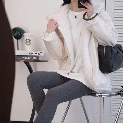 仿貂绒连帽一体保暖外套，外层三防面料，内里水貂绒暖糯亲肤（3-5内天发货） 商品图3