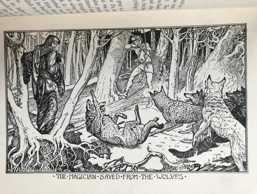 1909年 安德鲁·朗格《深红色童话书》 8幅彩色与大量黑白插图 漆布精装32开 商品图12