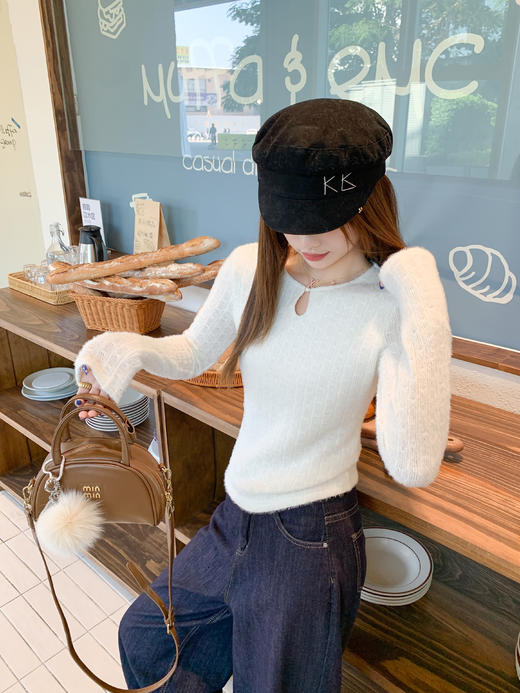 <曾小咸推荐>现货秒杀 ！微信超特价！镂空磨毛打底衫 日常129.99 立减70 秒杀59.99！！ 商品图10