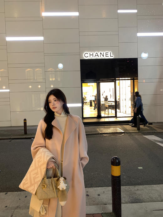 金蘑菇菇 昭和日剧式冬日 私服sn*del大衣 / 10羊绒 浪漫弧度大衣 商品图1