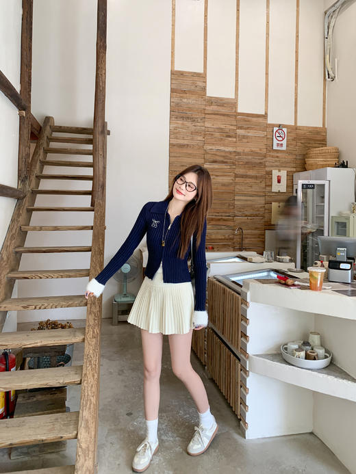 <曾小咸推荐>现货秒杀 ！微信超特价！韩系翻领短款针织衫 日常199.99 立减110 秒杀89.99！！ 商品图9