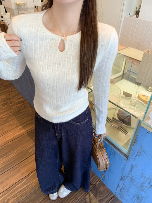 <曾小咸推荐>现货秒杀 ！微信超特价！镂空磨毛打底衫 日常129.99 立减70 秒杀59.99！！ 商品图5