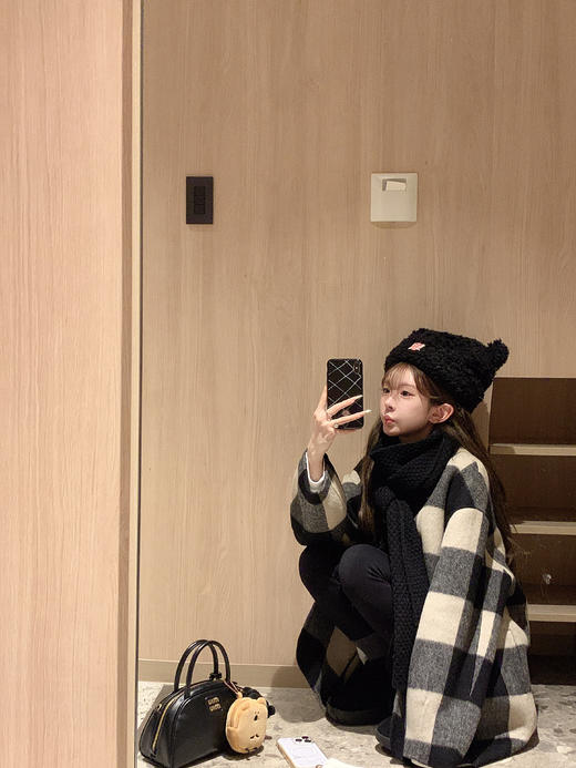 金蘑菇菇 围巾大衣 / 羊驼加厚版本 小个子本命 商品图7