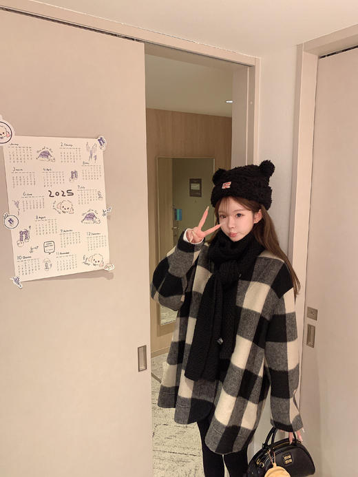 金蘑菇菇 围巾大衣 / 羊驼加厚版本 小个子本命 商品图6