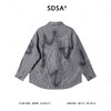 SDSA男士秋冬新款痞帅男装时尚撞色格子泼墨长袖衬衫百搭晕染衬衣 商品缩略图4