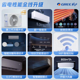 格力空调 云佳pro 1.5匹新一级能效变频纯铜管卧室挂机 新品升级 省电空调  KFR-35GW/NhMa1BG