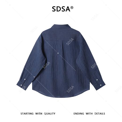 61059SDSA男士秋冬新款痞帅男装极简风竖纹设计长袖衬衫百搭时尚衬衣 商品图5