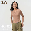 【sw速惟】半开拉链设计户外运动长袖显瘦亲肤上衣S4AW4162 商品缩略图3