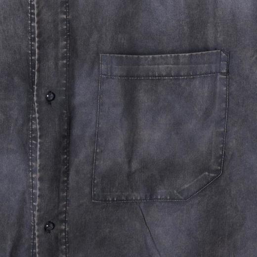 88626SDSA男士秋冬新款痞帅男装潮牌磨白设计翻领长袖衬衫百搭时尚衬衣 商品图3