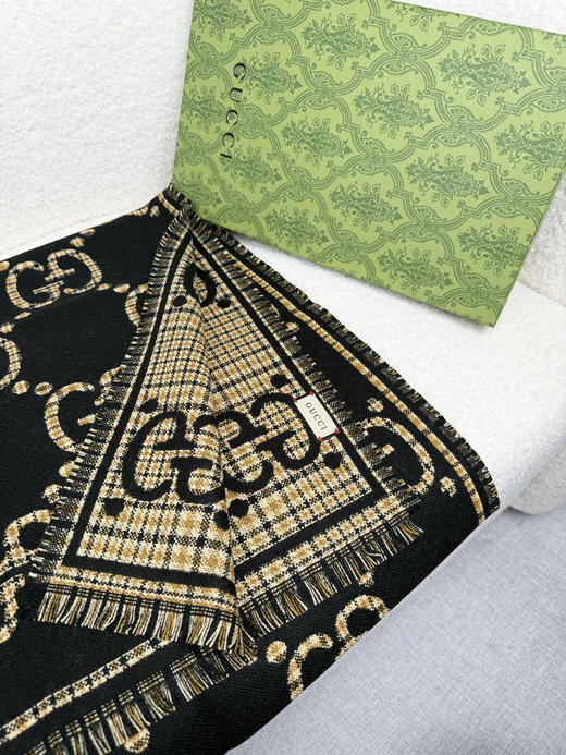 秋冬特惠💰280 古驰围巾【秋冬新款，GG时髦复古双面羊毛围巾！！】 商品图4