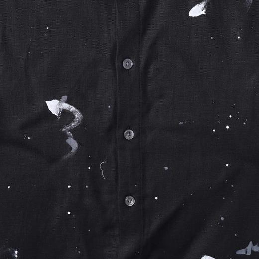 2618012SDSA男士秋冬新款痞帅男装潮牌高街泼墨印花设计长袖衬衫百搭时尚 商品图3