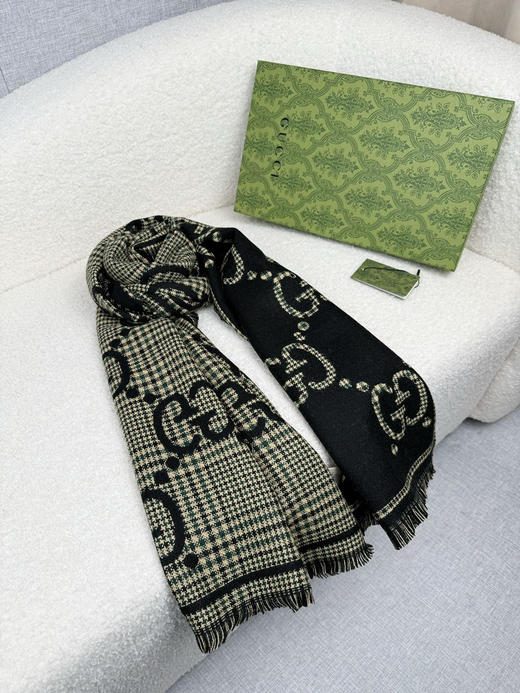 秋冬特惠💰280 古驰围巾【秋冬新款，GG时髦复古双面羊毛围巾！！】 商品图8