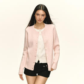 Ariseism 美式复古高级感假两件开衫毛衣外套女秋冬新款上衣