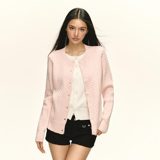 Ariseism 美式复古高级感假两件开衫毛衣外套女秋冬新款上衣 商品图0