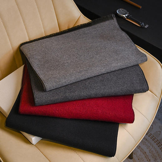 丁摩 中国红大红色本命年含羊毛围巾男女冬季送礼物围脖5ZF-294 商品图1