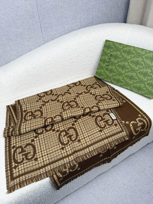 秋冬特惠💰280 古驰围巾【秋冬新款，GG时髦复古双面羊毛围巾！！】 商品图7