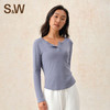 【sw速惟】小V领设计瑜伽运动长袖百搭软糯亲肤上衣 4179 商品缩略图4